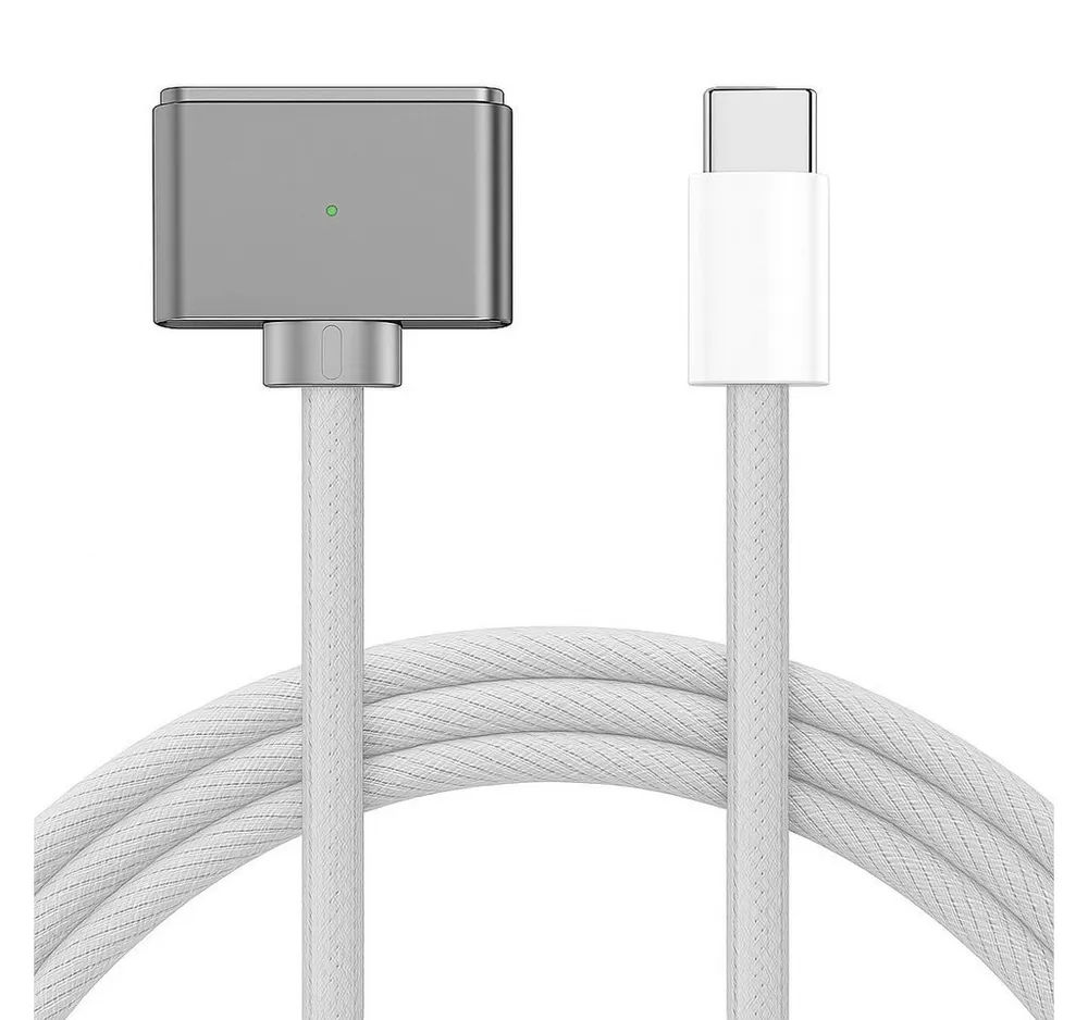Alpha Electronics MagSafe 3 USB-C Schnellladekabel für Macbook Pro/Air magnetisches Ladekabel, USB-C, USB-C (200 cm), Schnellladend, 140W, magnetisch, zweifarbige LED-Anzeige