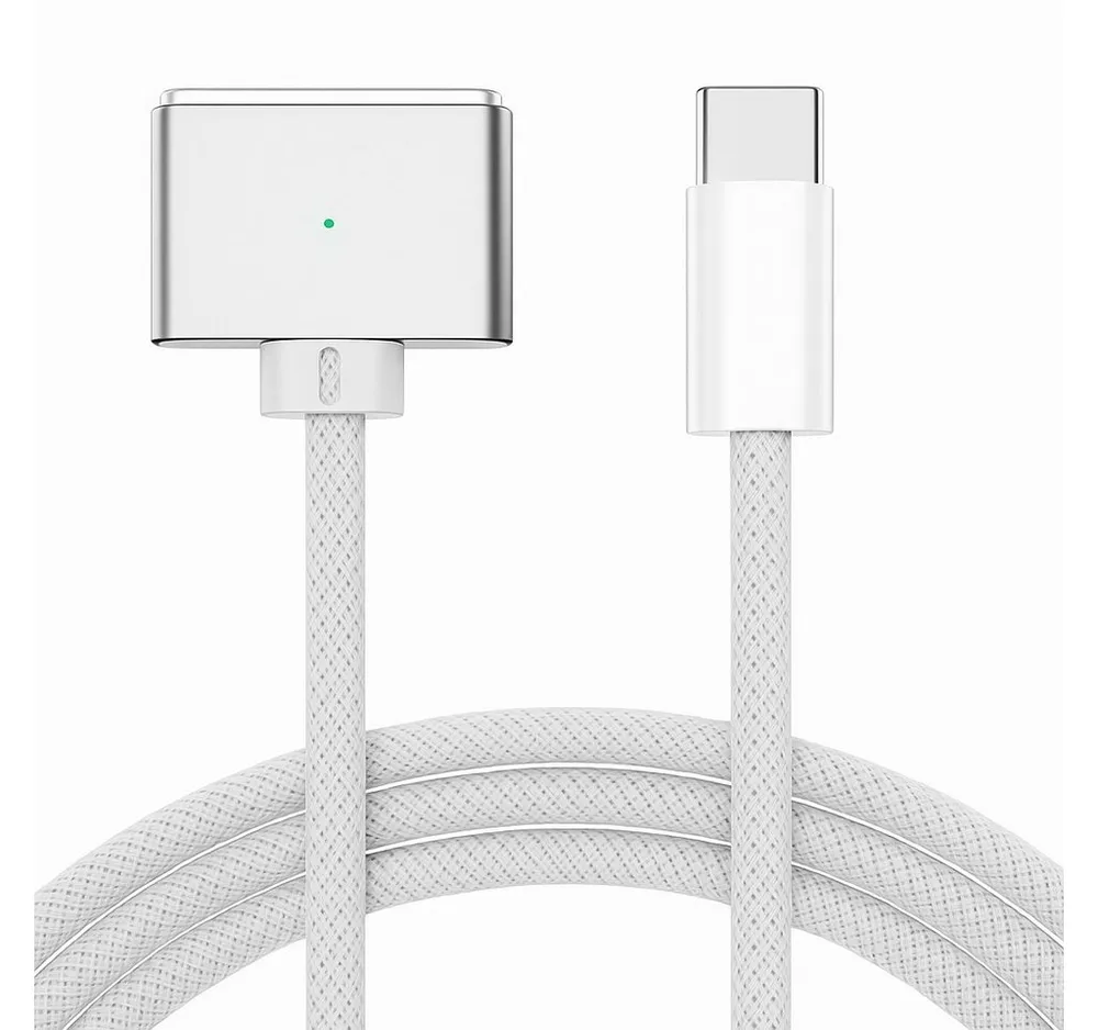 Alpha Electronics MagSafe 3 USB-C Schnellladekabel für Macbook Pro/Air magnetisches Ladekabel, USB-C, USB-C (200 cm), Schnellladend, 140W, magnetisch, zweifarbige LED-Anzeige