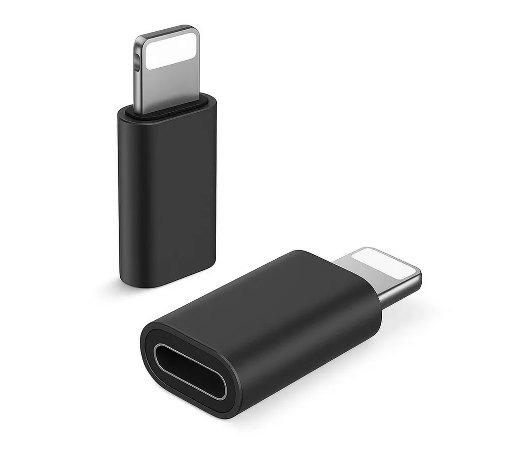 Alpha Electronics USB C auf Iphone Adapter USB-Adapter Lightning zu USB-C-Buchse auf iOS-Stecker, 0 cm, Datenübertragung, Typ c Adapter