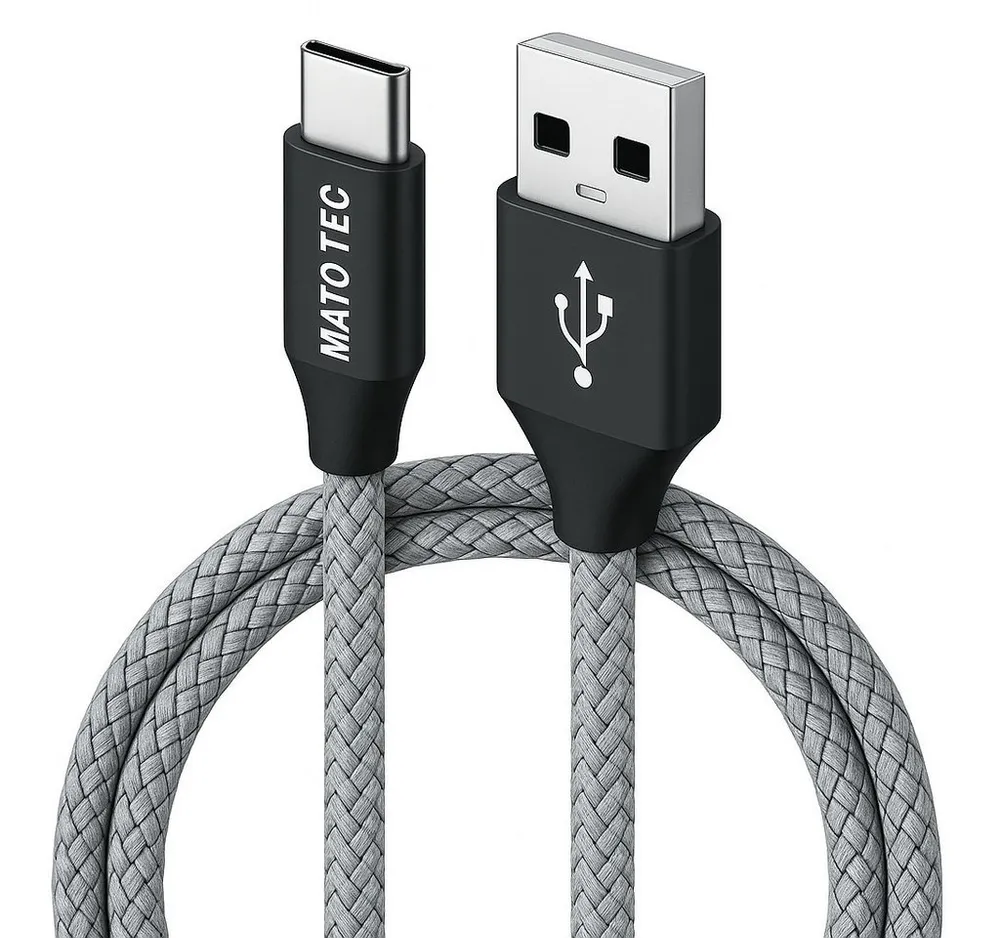 Alpha Electronics USB C Datenkabel SCHNELL Ladekabel für Samsung usw.- mehrere Längen USB-Kabel, USB-C, USB Typ A (300 cm), Schwarz, Rot, Silber, Blau