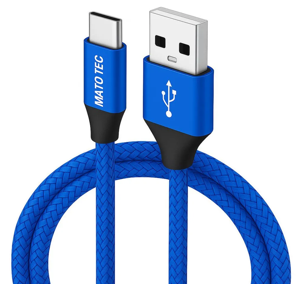 Alpha Electronics USB C Datenkabel SCHNELL Ladekabel für Samsung usw.- mehrere Längen USB-Kabel, USB-C, USB Typ A (300 cm), Schwarz, Rot, Silber, Blau
