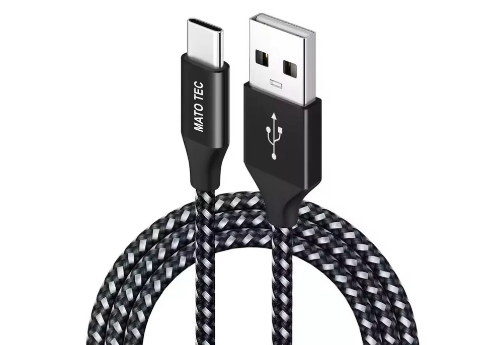Alpha Electronics USB C Datenkabel SCHNELL Ladekabel für Samsung usw.- mehrere Längen USB-Kabel, USB-C, USB Typ A (200 cm), Schwarz, Rot, Silber, Blau