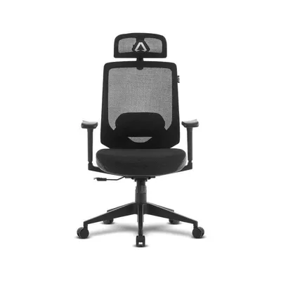 Bürostuhl Alpha Gamer Stella ergonomisch Mesh 3D-Armlehnen Schwarz