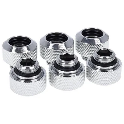 Flüssigkeitskühlung Alphacool 17376 HardTube Pack 6 verchromte Anschlüsse