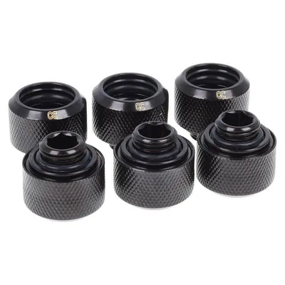 Wasserkühlung Alphacool Eiszapfen 16/10mm Pack 6 Schwarz
