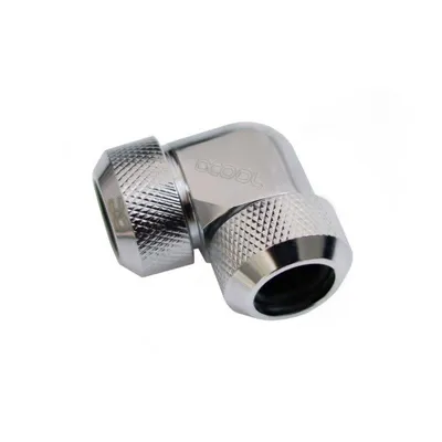 Wasserkühlung Alphacool Eiszapfen 13mm HardTube 90° L-Winkel Messing Chrom