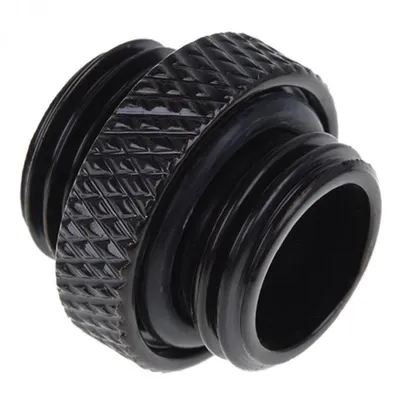Flüssigkeitskühlung Alphacool Doppel-Nippel G1/4 Außengewinde Schwarz 15 mm