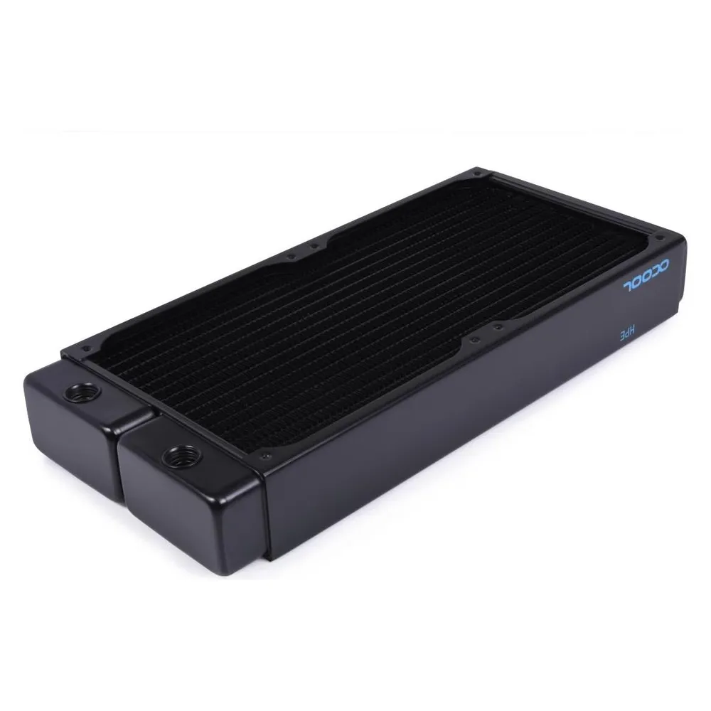 Flüssigkeitskühlung Alphacool 14441 Radiator 2x140 mm 4 Lüfter Schwarz