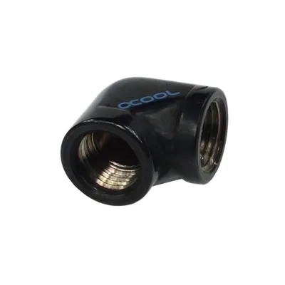Wasserkühlung Alphacool Messing Anschluss Schwarz 18 mm 90° Winkel