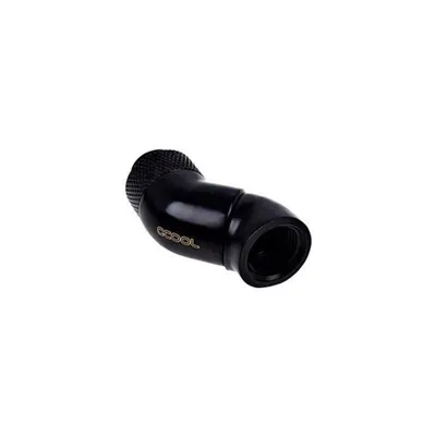 Flüssigkeitskühlung Alphacool Eiszapfen Angled Double Black 45º G1/4 Drehbar