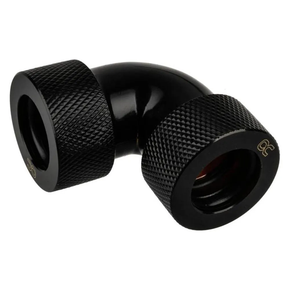 Wasserkühlung Alphacool Adapter 90º 16mm Messing Schwarz