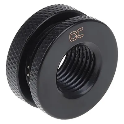 Wasserkühlung Alphacool Messing Anschluss schwarz 25 mm 12 mm 1/4"