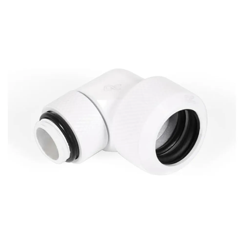 Alphacool Eiszapfen 16mm HardTube Kompressionsdrehgelenk 90º G1/4 Weiß