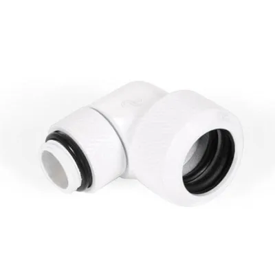 Alphacool Eiszapfen 16mm HardTube Kompressionsdrehgelenk 90º G1/4 Weiß