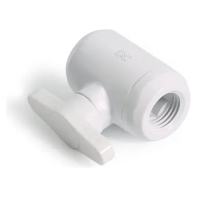 Wasserkühlung Alphacool Eiszapfen 2-Wege Kugelhahn G1/4 Weiß