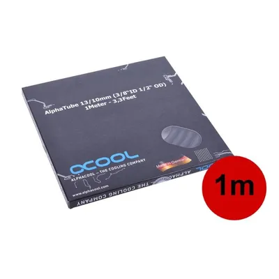 Flüssigkeitskühlung Alphacool 18533 PVC-Schlauch Schwarz 1,3 cm 100 cm