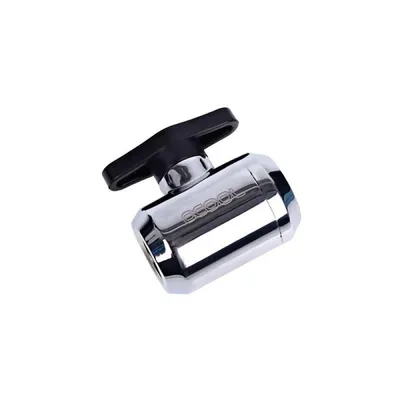 Wasserkühlung Alphacool Eiszapfen Ablassventil 2-Wege G1/4" Verchromt