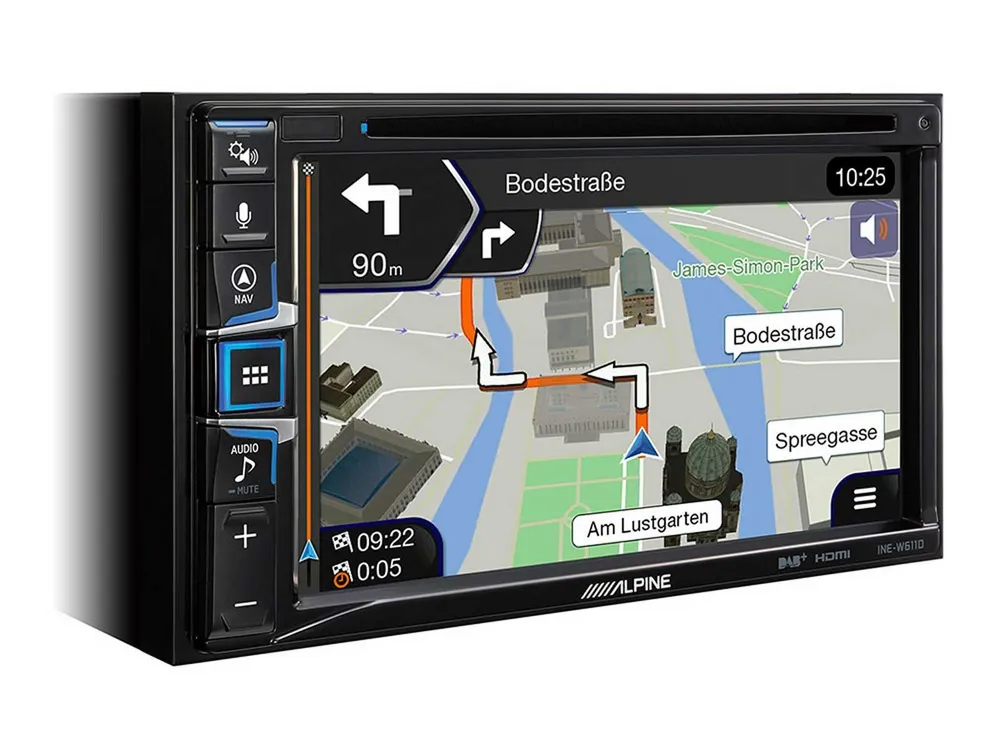 ALPINE INE-W611D 2-DIN 6,5 Zoll Navigationssystem Apple Car Play Android Autoradio (RDS, AM/FM Radio, Animiertes Display, Freisprecheinrichtung, 2 DIN)