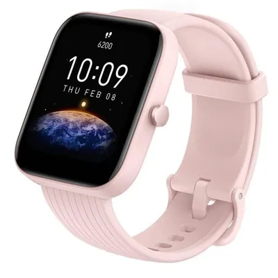 Amazfit Bip 3 Pro Bluetooth GPS 44mm TFT Pink 5ATM SpO2 Pulsmesser Schlafmonitor