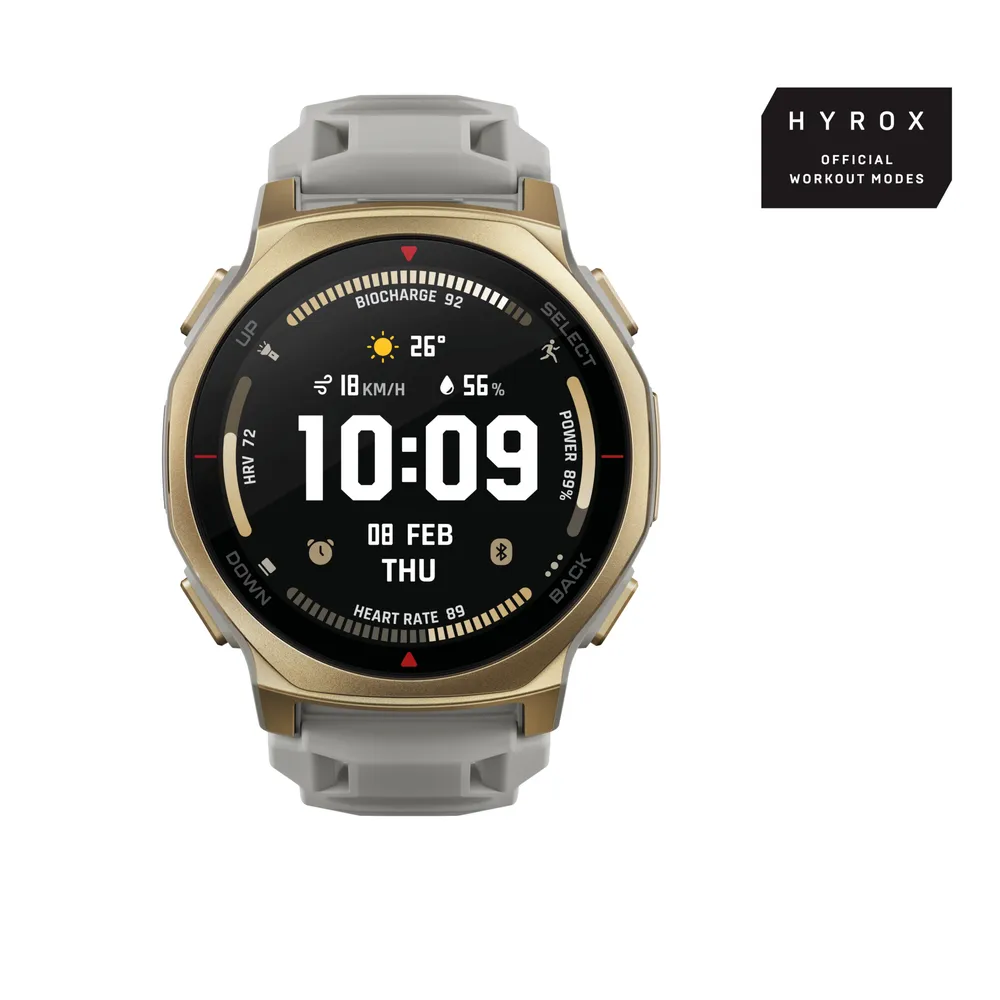 Amazfit T-Rex 3 Pro GPS NFC 44mm AMOLED Gold Grau M 10ATM SpO2 Pulsuhr Schlafmonitor