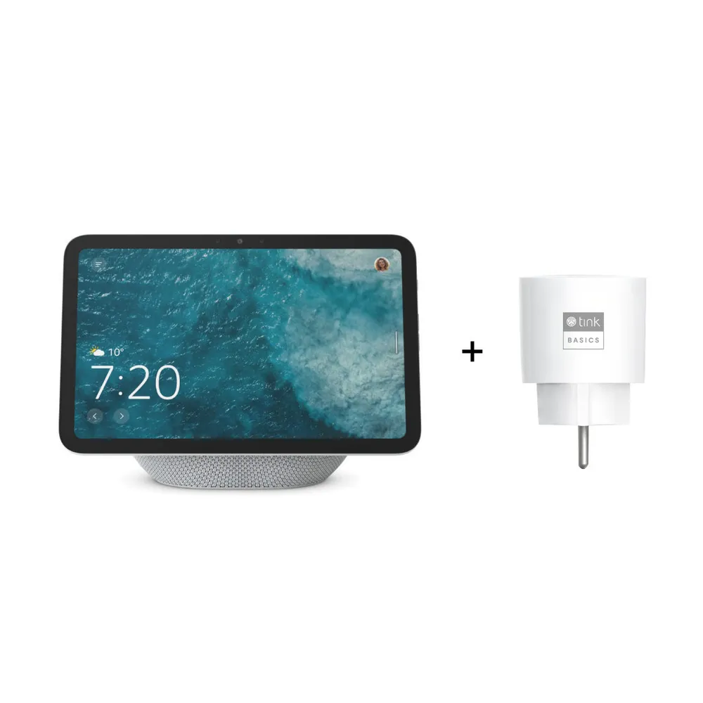 Amazon Starter Set - mit Echo Show 8 (Neueste Gen.) + tink Basics Matter Smart Plug