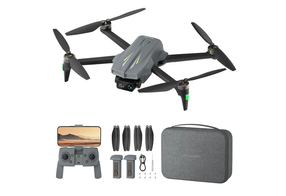 AMETA GPS Drone mit Kamera 4K, 50 Min Flugzeit, Unter 249g Drohne (4K Ultra HD, Set, 5G-WLAN FPV-Liveübertragung, GPS-Positionierung, Automatische Rückkehr, Follow-Me, Gestensteuerung)