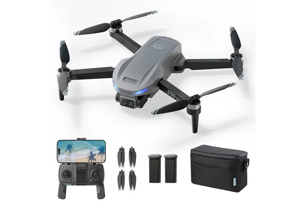 AMETA GPS FPV Drohne mit 4K Kamera, 50 Min Flugzeit, 500M Reichweite Drohne (4K@20fps, 5G-WLAN-Bildübertragung, unter 249 g, GPS-Positionierung, Auto Return, Follow Me, Intelligente Aufnahmemodi)