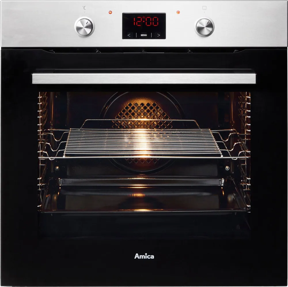 Amica Einbaubackofen EBX 943 625 E, mit Teleskopauszug nachrüstbar, Simple Steam, Schnell startklar, einfach sauber und angenehm sicher beim Backen