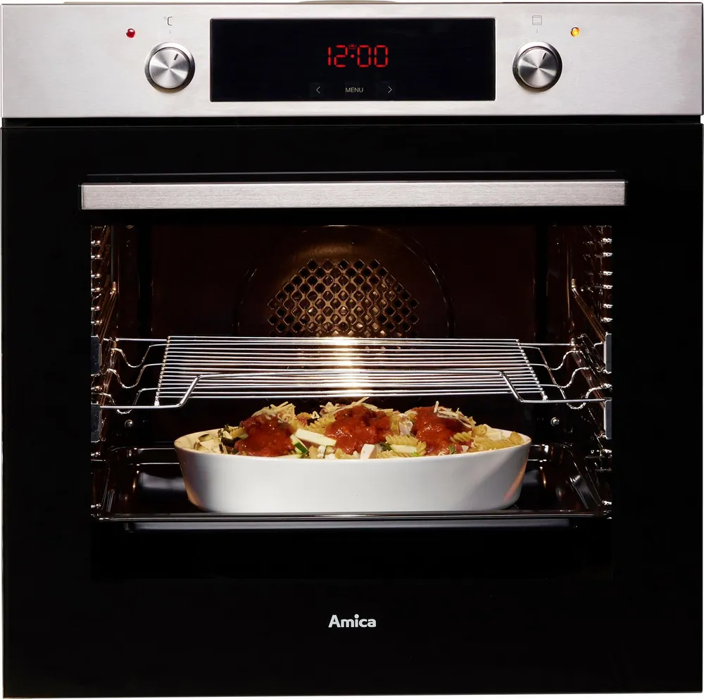 Amica Einbaubackofen EBX 944 620 E, mit 2-fach-Teleskopauszug, Simple Steam, Viel Platz, hoher Komfort und einfache Reinigung beim Backen