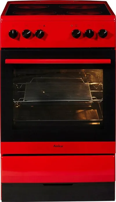 Amica Elektro-Standherd SHC 11506 R, Steam Clean, Komfortables Kochen und Backen mit übersichtlicher Handhabung