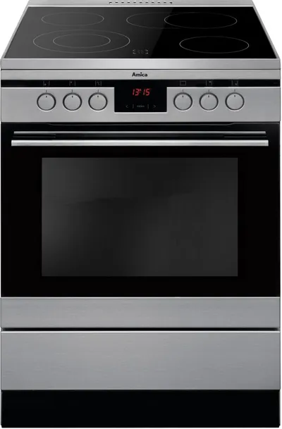 Amica Elektro-Standherd SHC 11675/1 E, mit 2-fach-Teleskopauszug, Simple Steam Reinigungsfunktion, Komfortables Kochen und Backen mit bequemer Handhabung