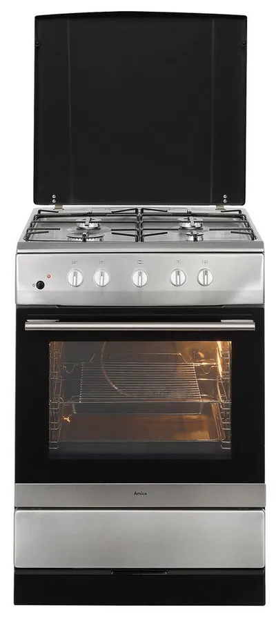 Amica Gas-Standherd SHGG 11668 E, Klassisches Kochen mit direkter Gasflamme und vertrauter Bedienung