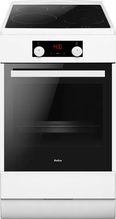 Amica Induktions-Standherd SHI 905 150, mit Teleskopauszug nachrüstbar, Steam Clean, Komfortables Kochen und Backen mit moderner und einfacher Handhabung