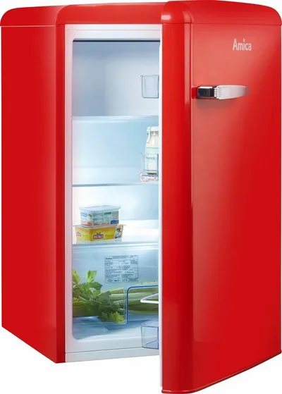Amica Table Top Kühlschrank KS 15610 R, 87,5 cm hoch, 55 cm breit