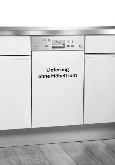 Amica teilintegrierbarer Geschirrspüler EGSP 14895-1 E, 10 Maßgedecke, Kompakter Geschirrspüler mit viel Platz und cleverer Aufteilung