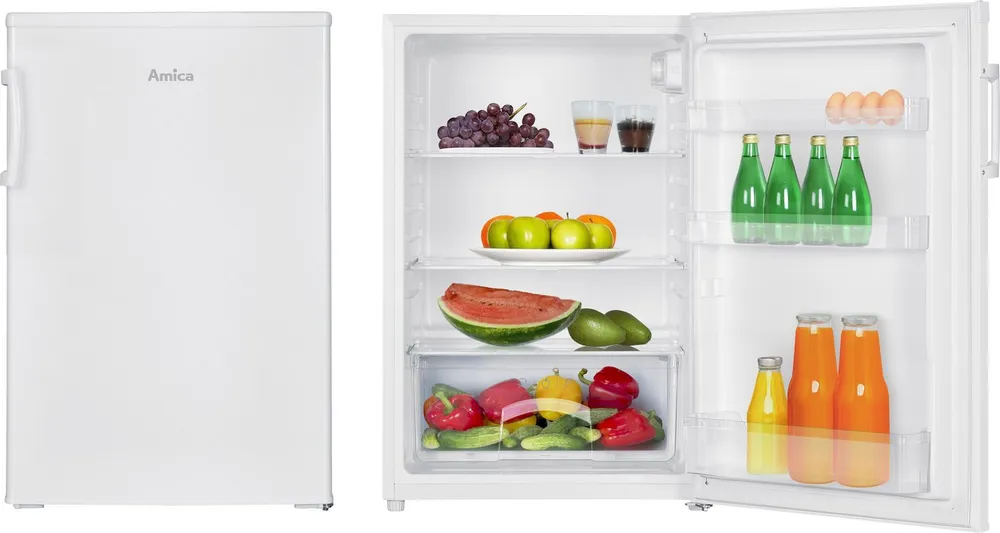 Amica Vollraumkühlschrank VKS 351 180 W, 85 cm hoch, 55 cm breit, Leise, komfortabel und flexibel – macht den Alltag leichter