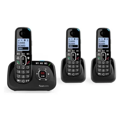 amplicom amplicomms BigTel 1583 DECT Grosstastentelefon schwarz