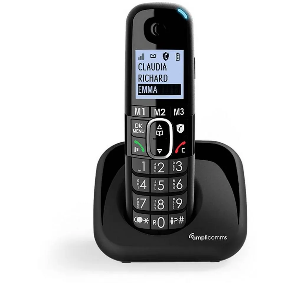 Amplicomms DECT-Mobilteil, für Hörgeräte kompatibel ATL1423327 Seniorentelefon (Freisprechen, für Hörgeräte kompatibel, Wahlwiederholung)