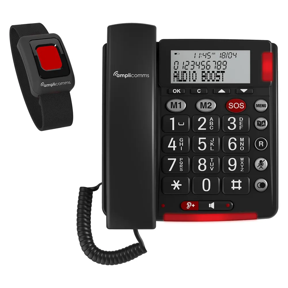 AMPLICOMMS Telefon schnurgebunden BIGTEL 50 Alarm Plus