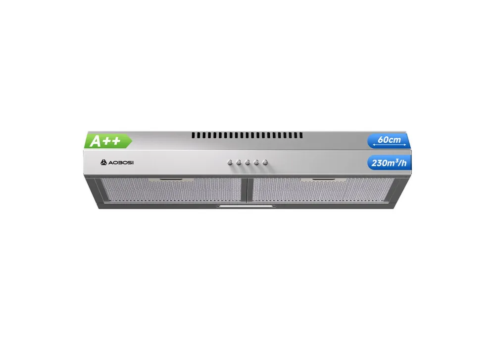 AMZCHEF Unterbauhaube TZ-CE-TF51OT60A21-AC-I2-BU Dunstabzugshaube 60cm, A++, 3 Stufen, Edelstahl