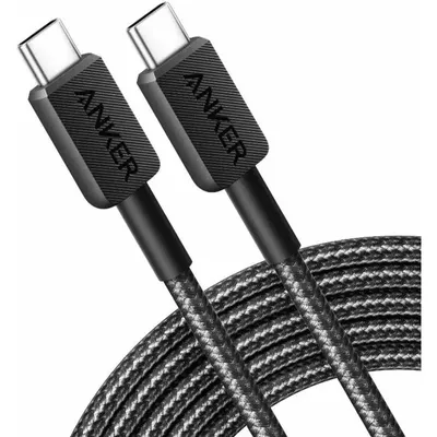 322 USB-C auf USB-C Kabel (90cm, Geflochten), Schwarz