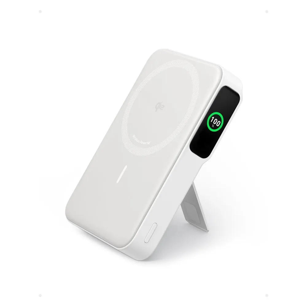 Anker Wireless Powerbank mit MagSafe und Qi2 Magnet 10.000 mAh mit Schnellladen Weiß
