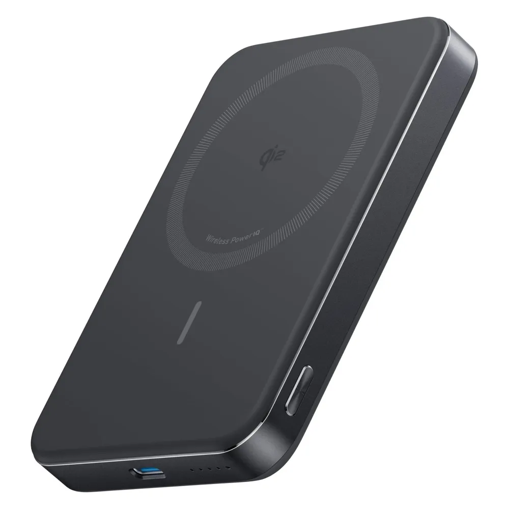 Anker MagGo Slim Wireless Powerbank mit MagSafe und Qi2 10.000 mAh mit Schnellladefunktion Schwarz