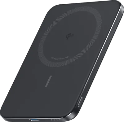Anker MagGo Slim Wireless Powerbank mit MagSafe und Qi2 5.000 mAh mit Schnellladefunktion Schwarz