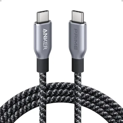 Anker Prime USB-C auf USB-C Kabel Nylon geflochten 240W 90cm Grau
