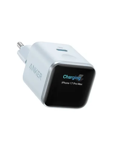 Anker Anker Nano 45W USB C Ladegerät mit Smart Display für iPhone Schnelllade-Gerät (GaN Ladegerät für iPhone 17/16/15 Serie)