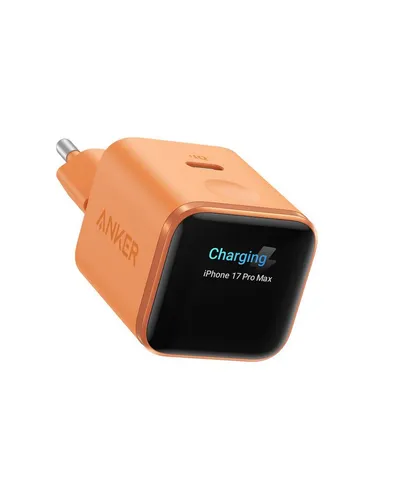 Anker Anker Nano 45W USB C Ladegerät mit Smart Display für iPhone Schnelllade-Gerät (GaN Ladegerät für iPhone 17/16/15 Serie)