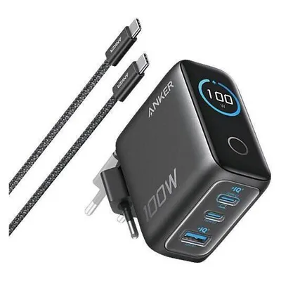Anker Ladegerät 3 USB-Ports 100 W Power Delivery 3.1 Schwarz