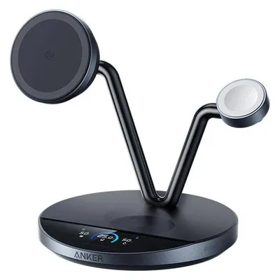 Anker Prime 3-in-1 MagGo und Qi2.2 Kabelloses Ladegerät 25 W Schwarz