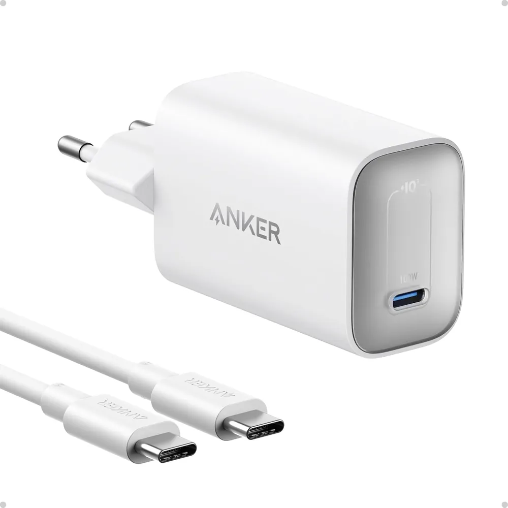 Anker Nano GaN Power Adapter inkl. 1,80m USB-C Kabel, Weiß